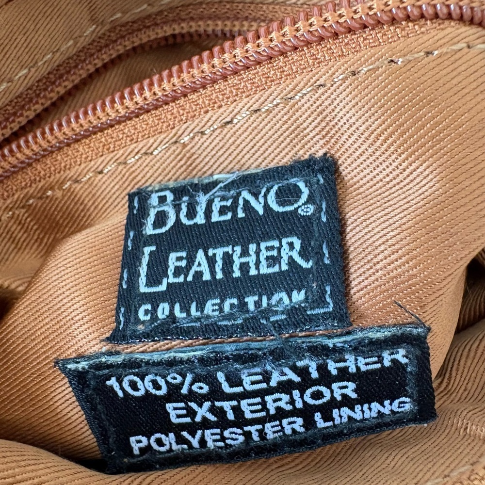 Bueno Leather Collection  Leather Crossbody Bag Tan Embossed - Picture 4 of 5
